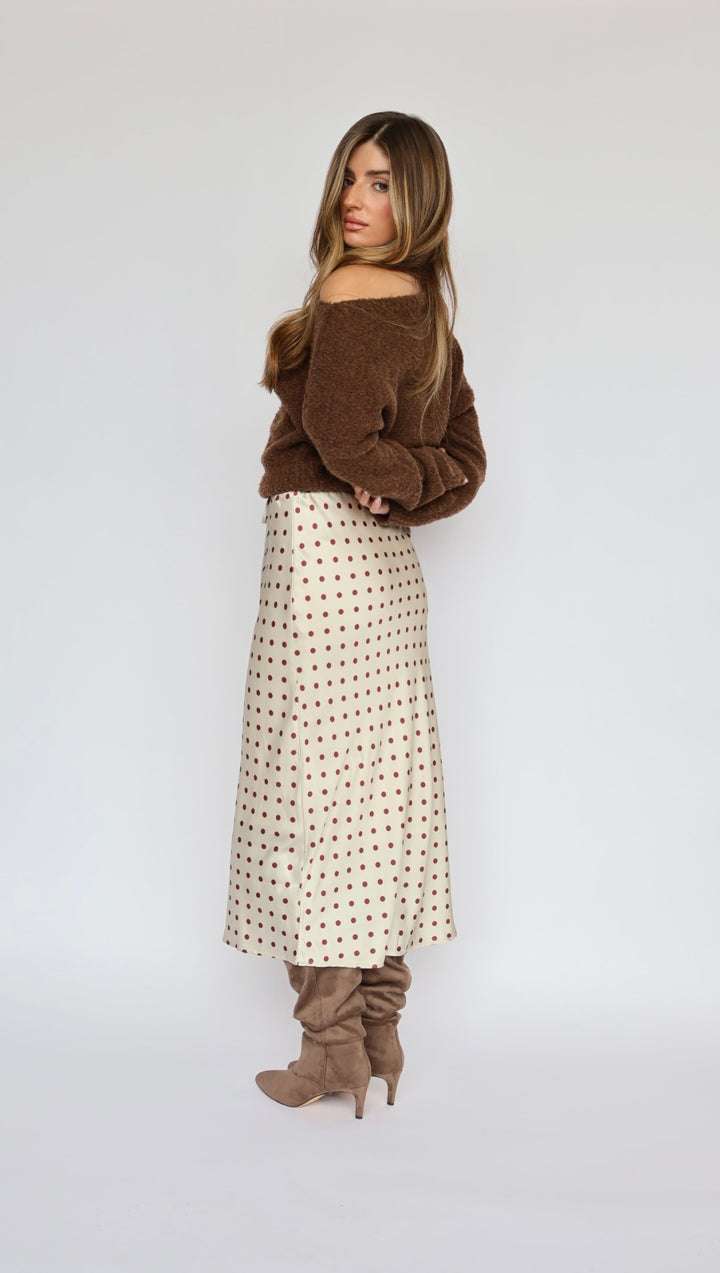 Satin Polka Dot Skirt