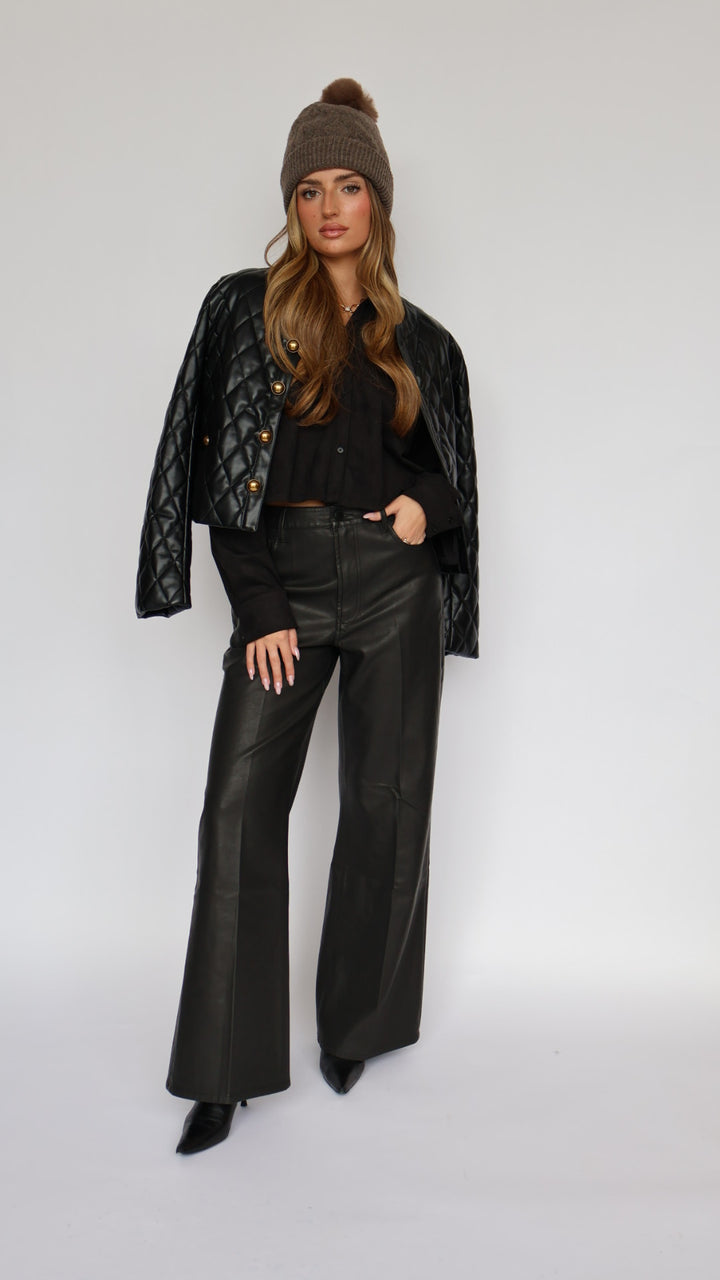 Dear John Denim Bonheur Quilted Vegan Leather Jacket