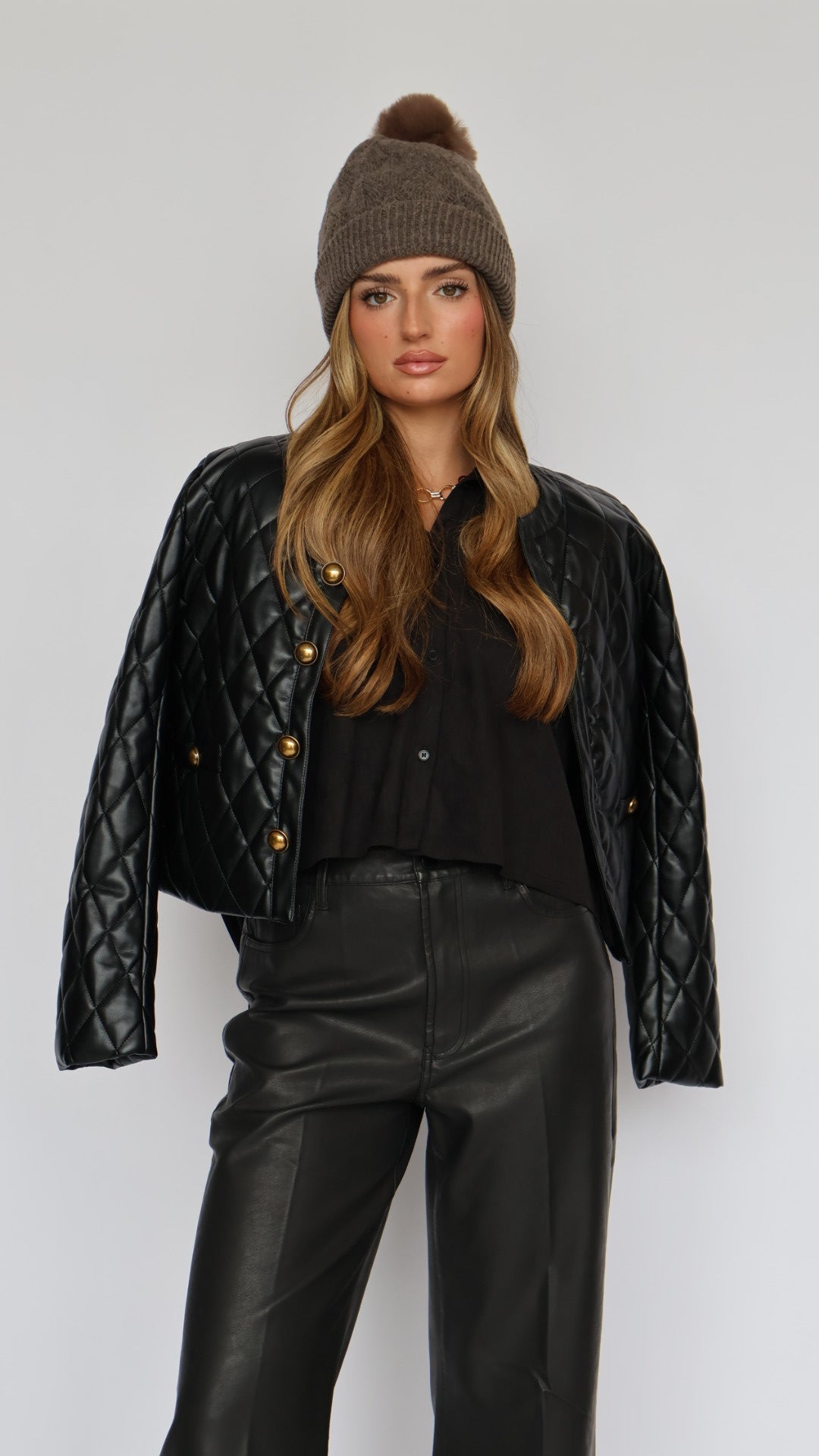 Dear John Denim Bonheur Quilted Vegan Leather Jacket