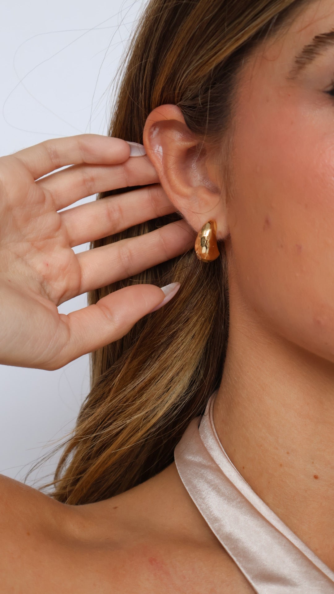 Textured Hoop Earring