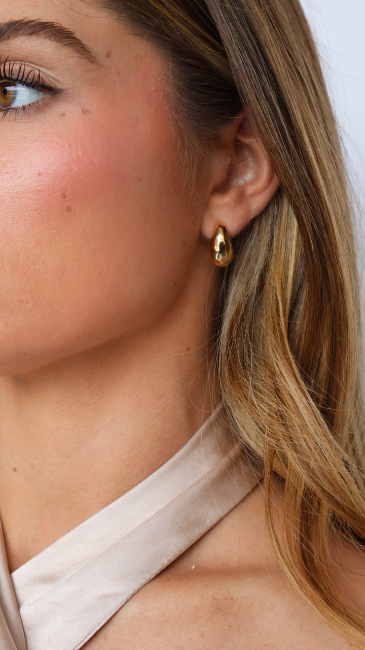 Textured Hoop Earring