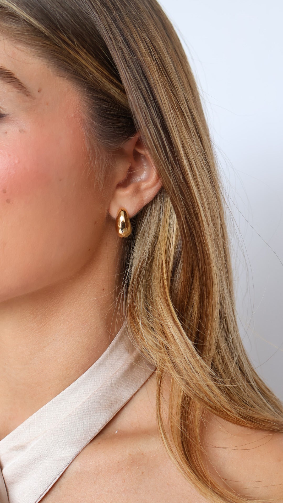 Textured Hoop Earring