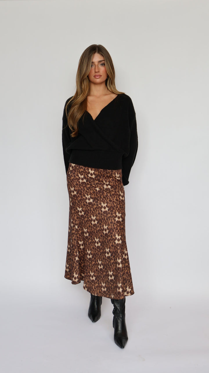 Leopard Midi Skirt