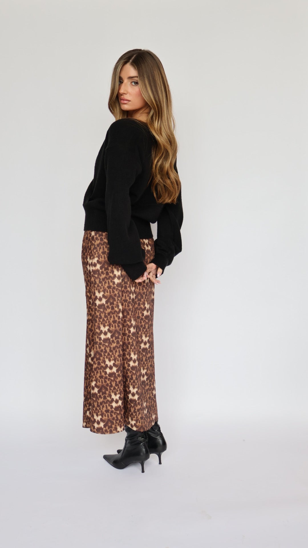 Leopard Midi Skirt