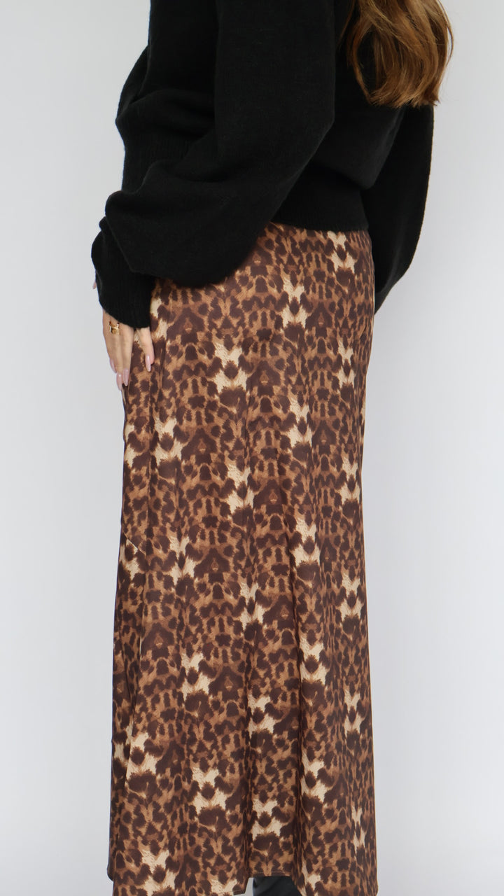 Leopard Midi Skirt
