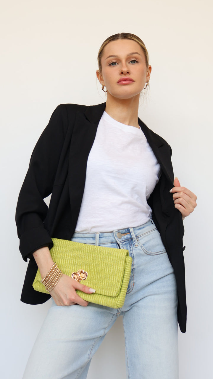 Ruched Sleeve Blazer