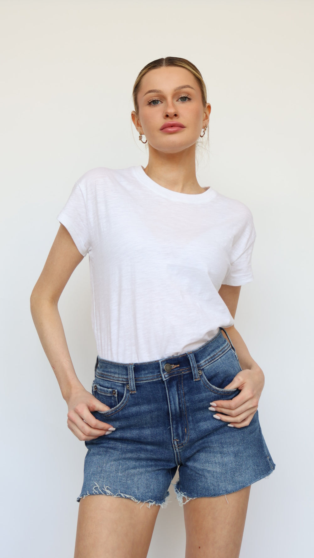 Stretch Cut Off Fray Short