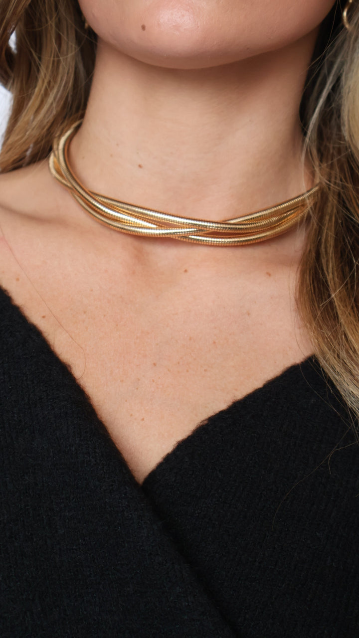 Twisted Gold Choker