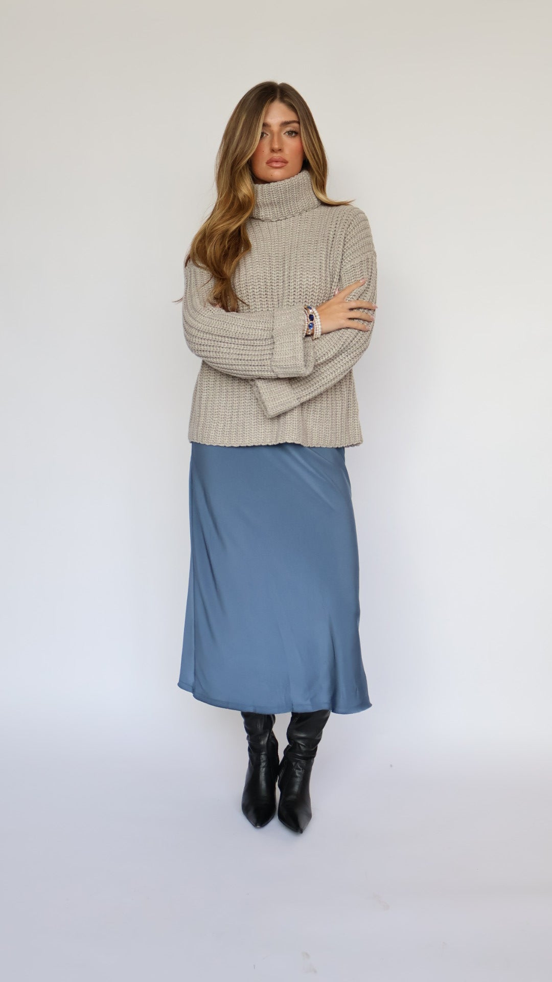 525 America - Vida Turtleneck Shaker Pullover Sweater