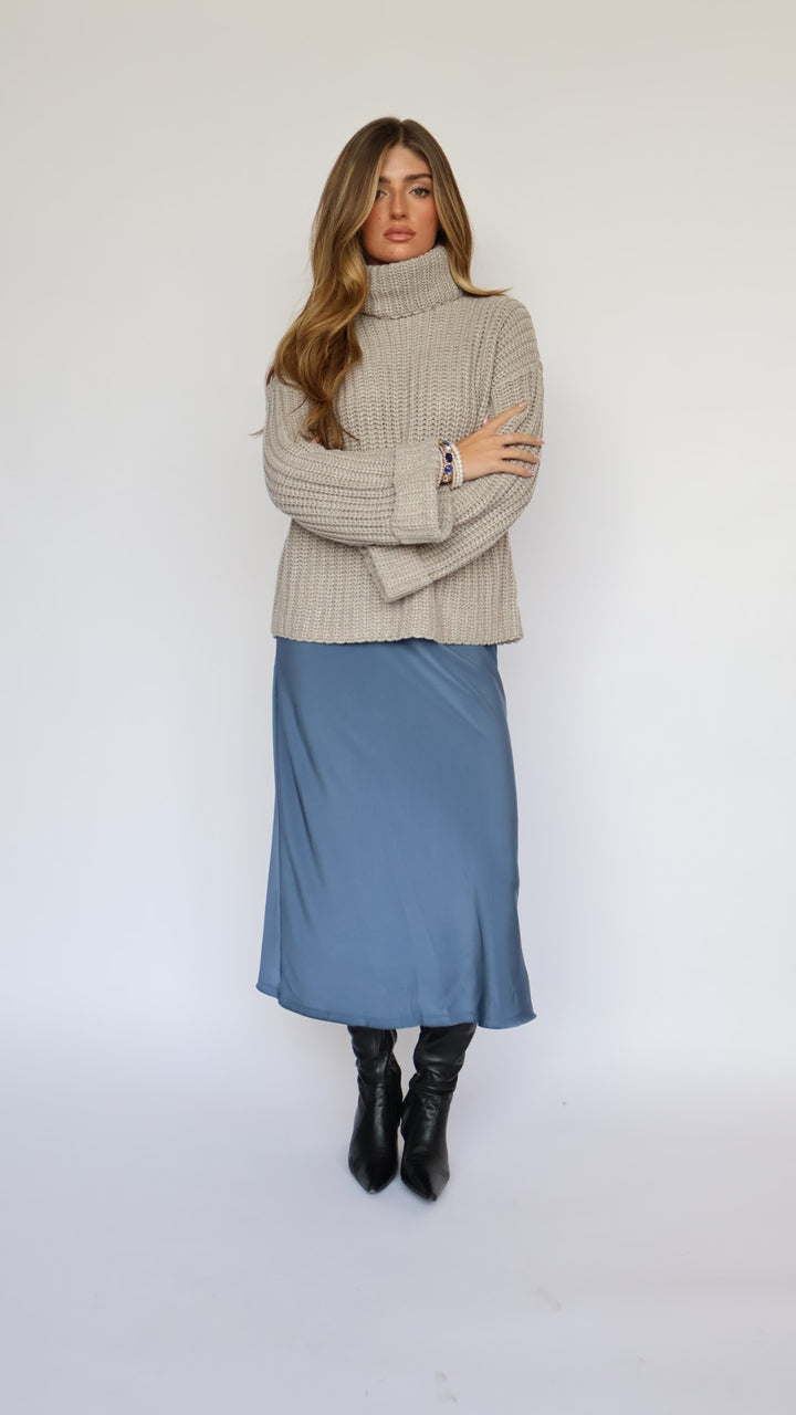 525 America - Vida Turtleneck Shaker Pullover Sweater