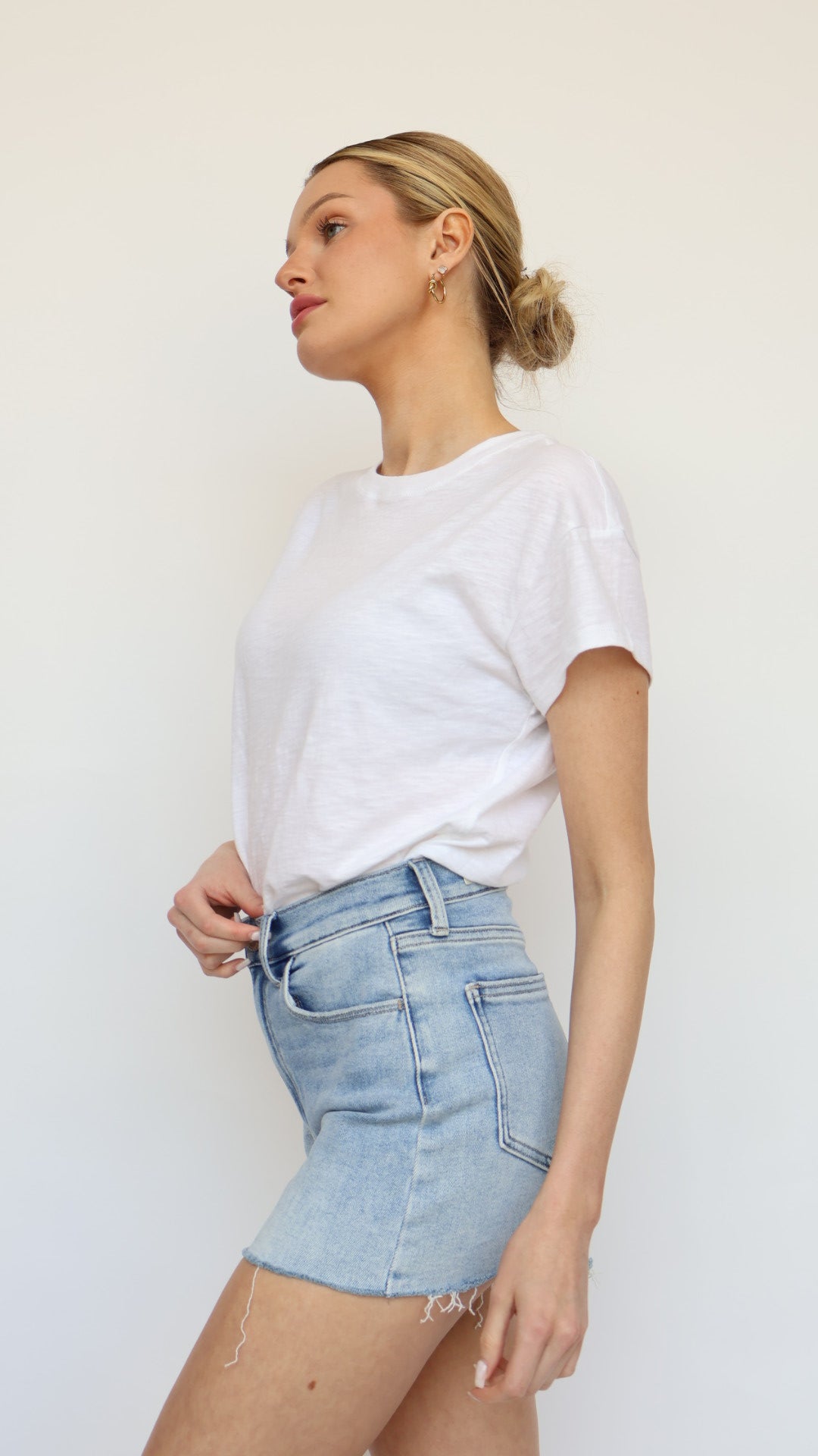 Just Black Stretch High Rise Short