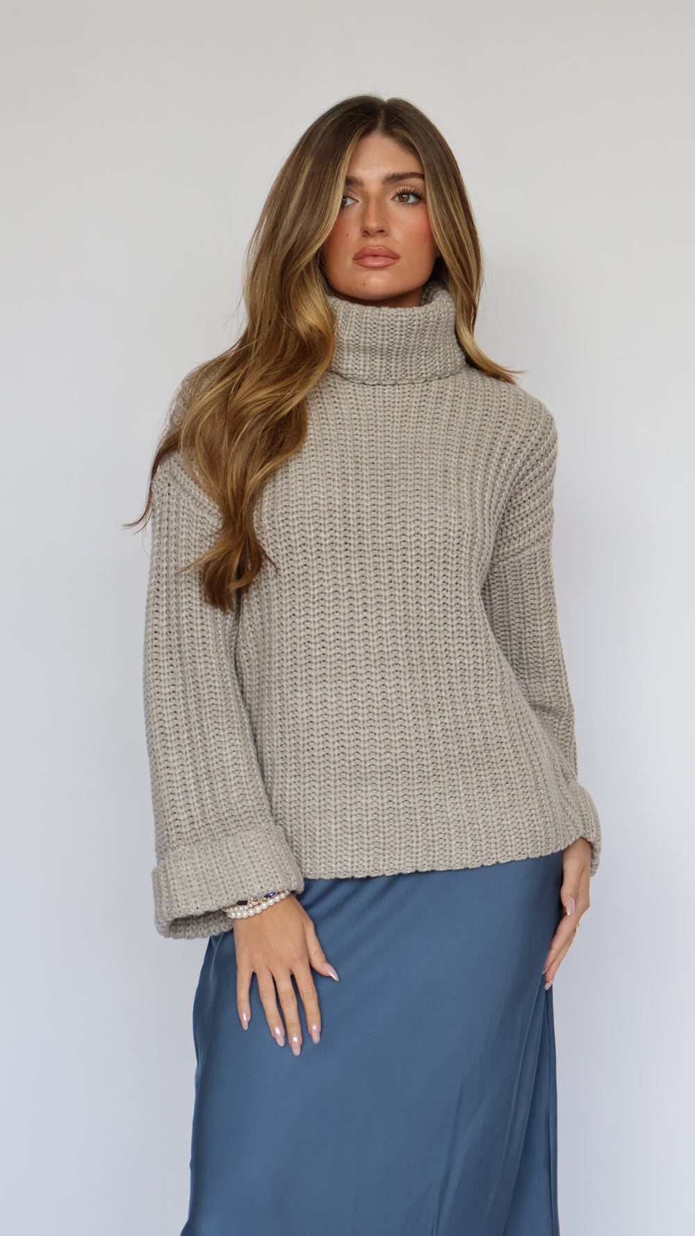 525 America - Vida Turtleneck Shaker Pullover Sweater