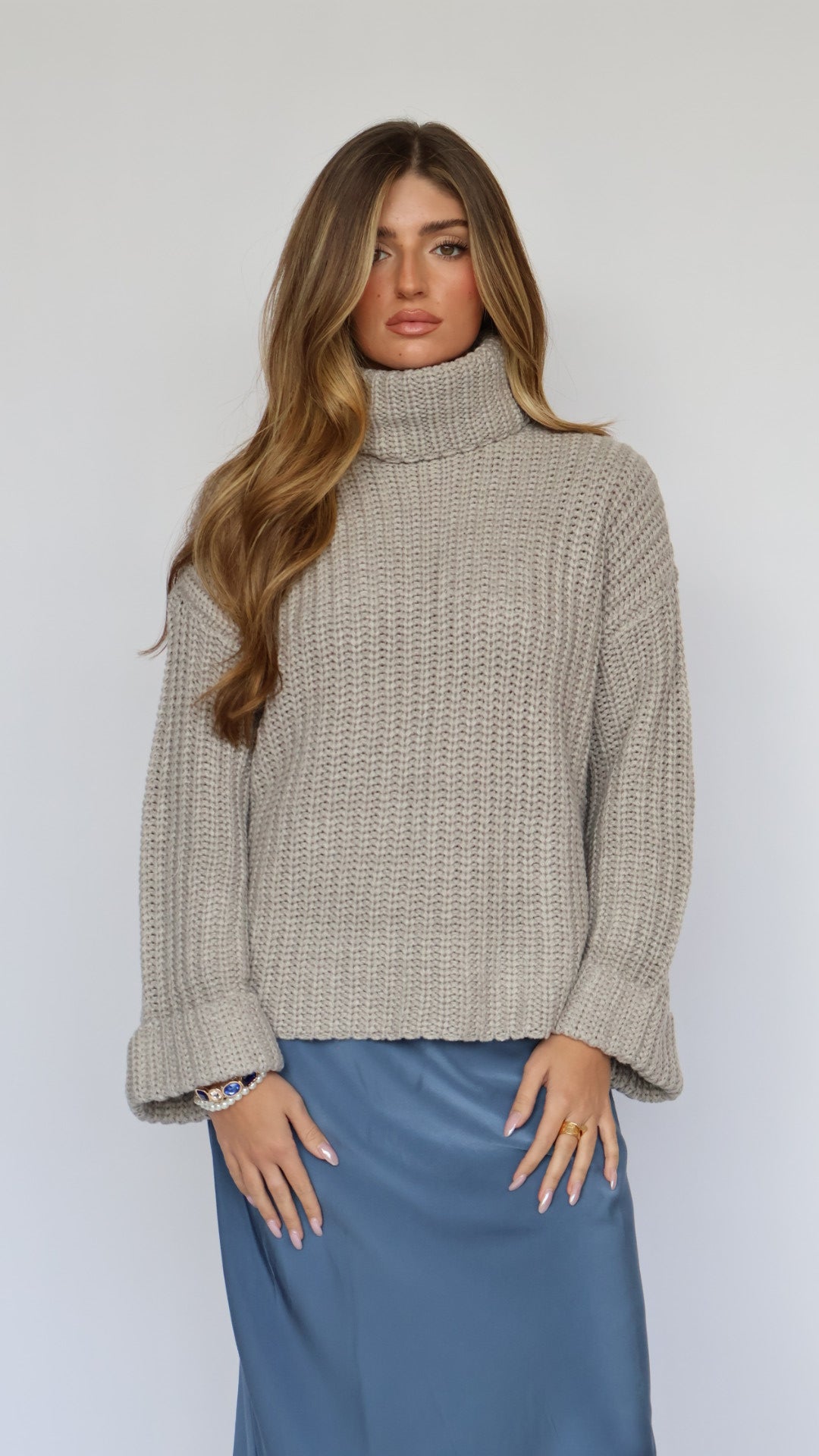 525 America - Vida Turtleneck Shaker Pullover Sweater
