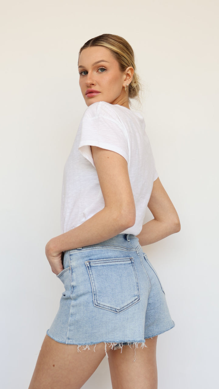 Just Black Stretch High Rise Short