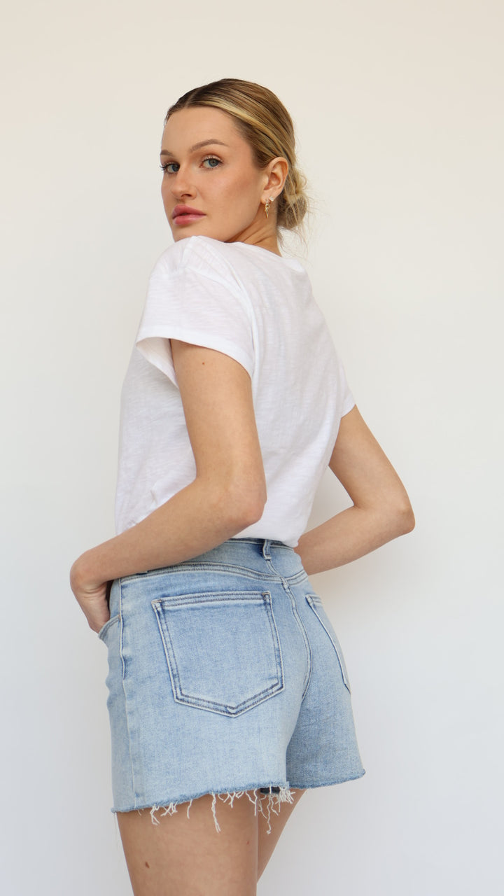 Just Black Stretch High Rise Short