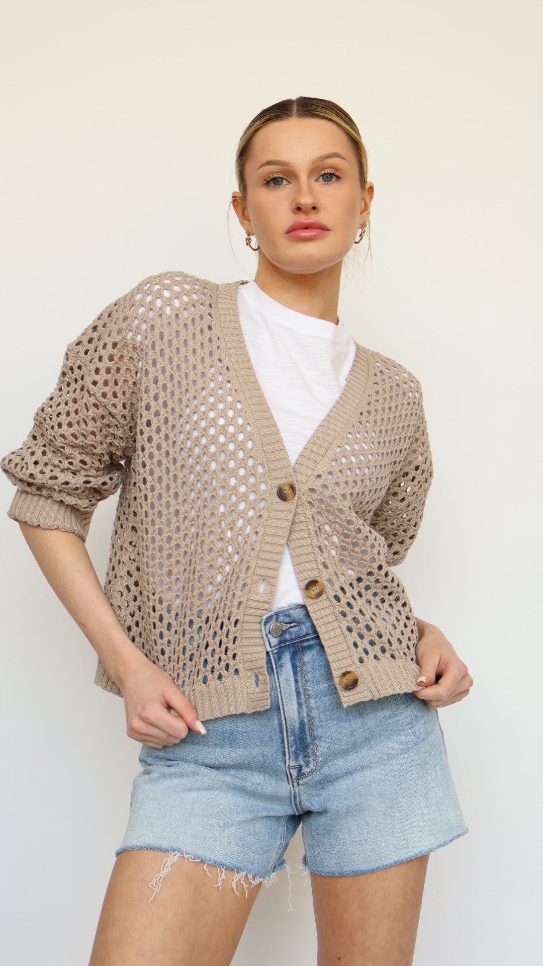 Crochet Button Up Cardigan