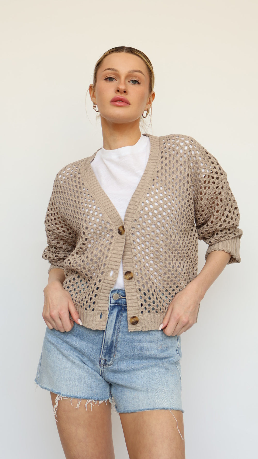 Crochet Button Up Cardigan