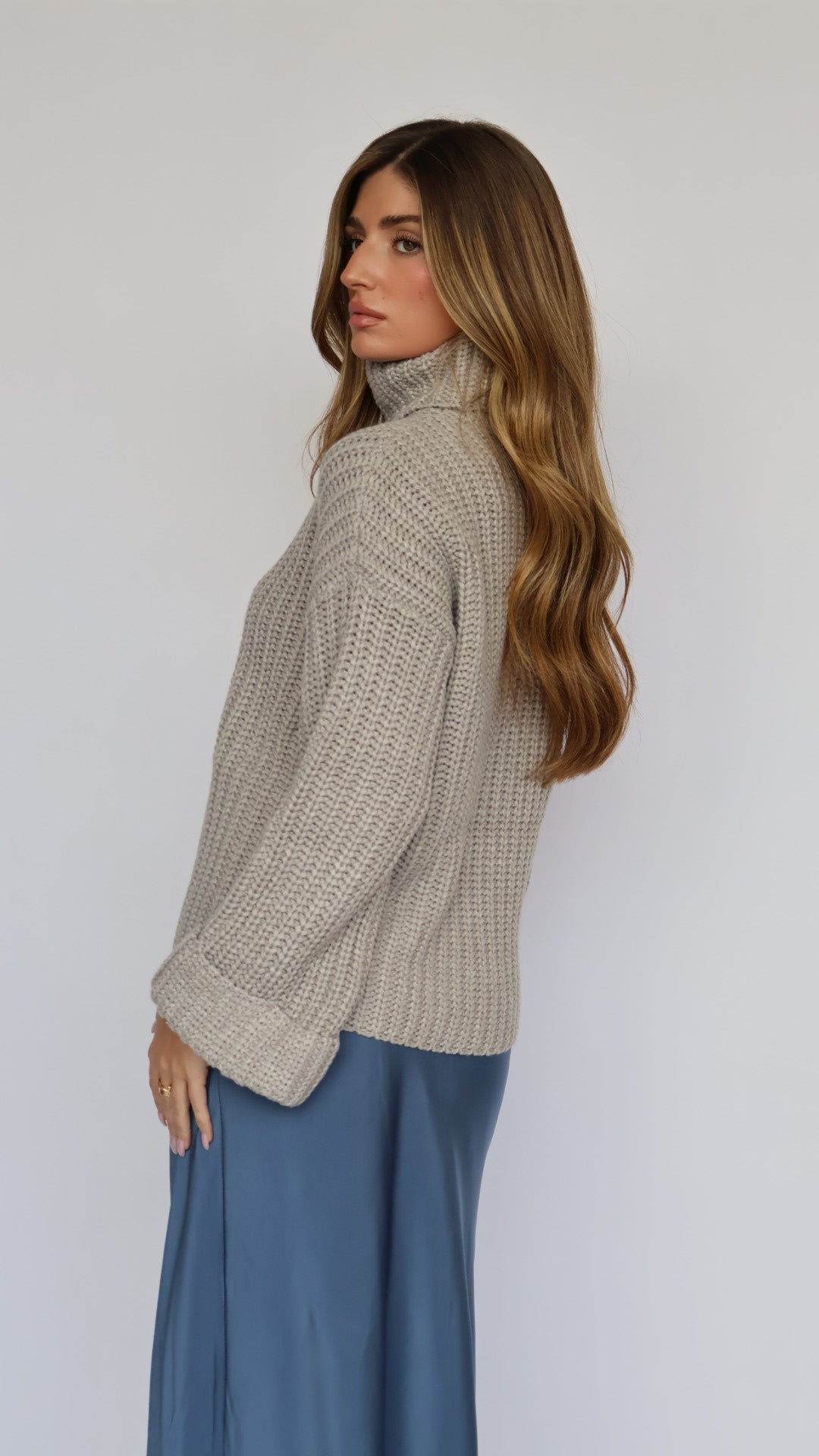 525 America - Vida Turtleneck Shaker Pullover Sweater