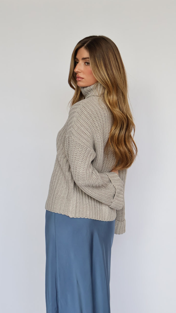 525 America - Vida Turtleneck Shaker Pullover Sweater
