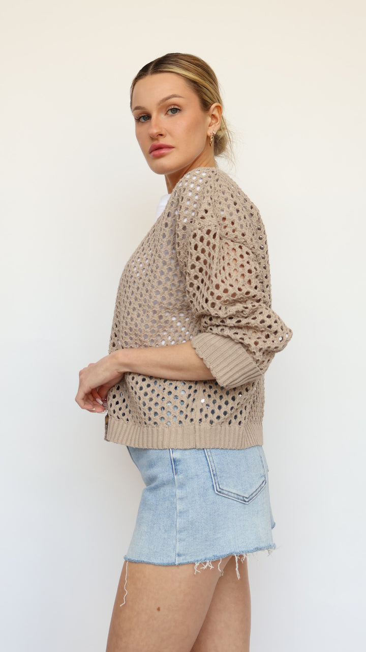 Crochet Button Up Cardigan