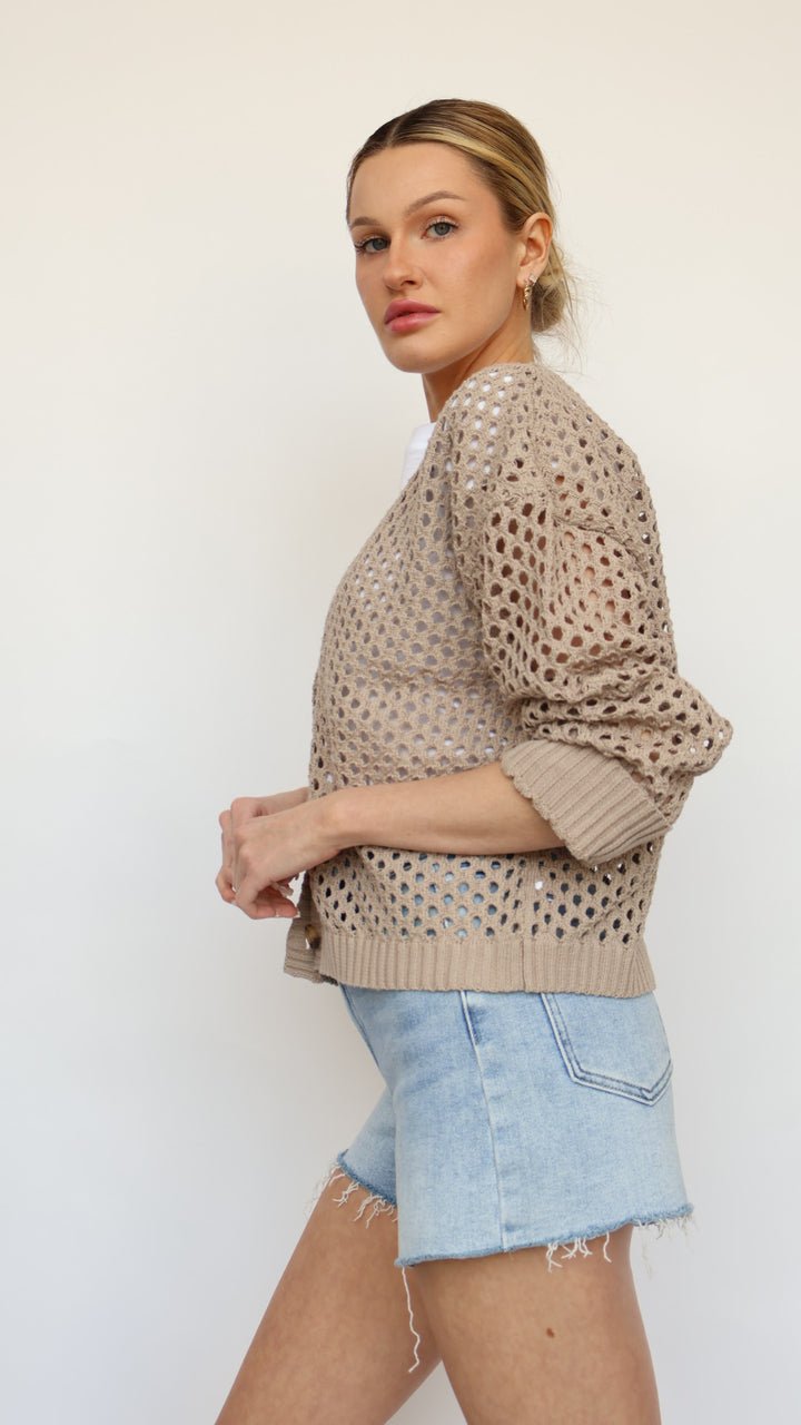 Crochet Button Up Cardigan