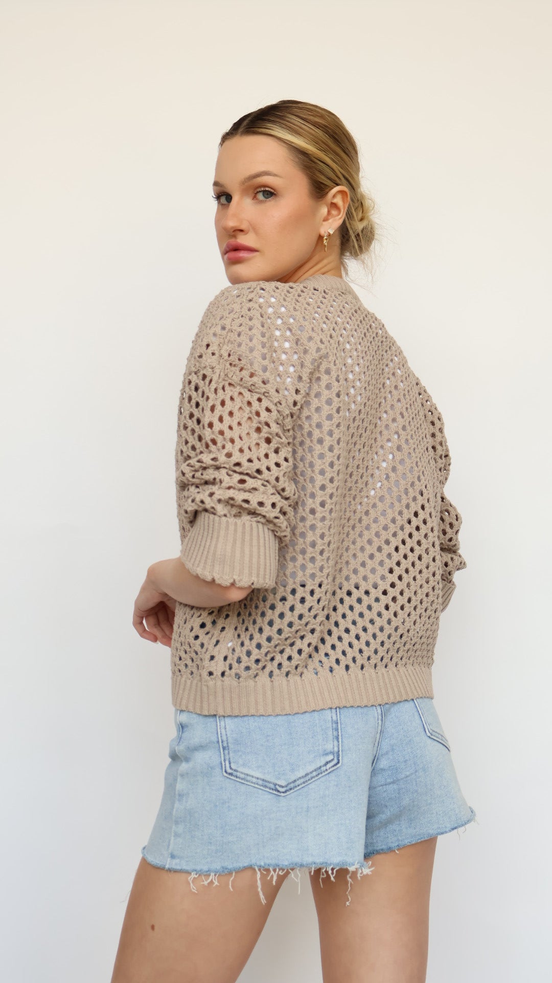 Crochet Button Up Cardigan