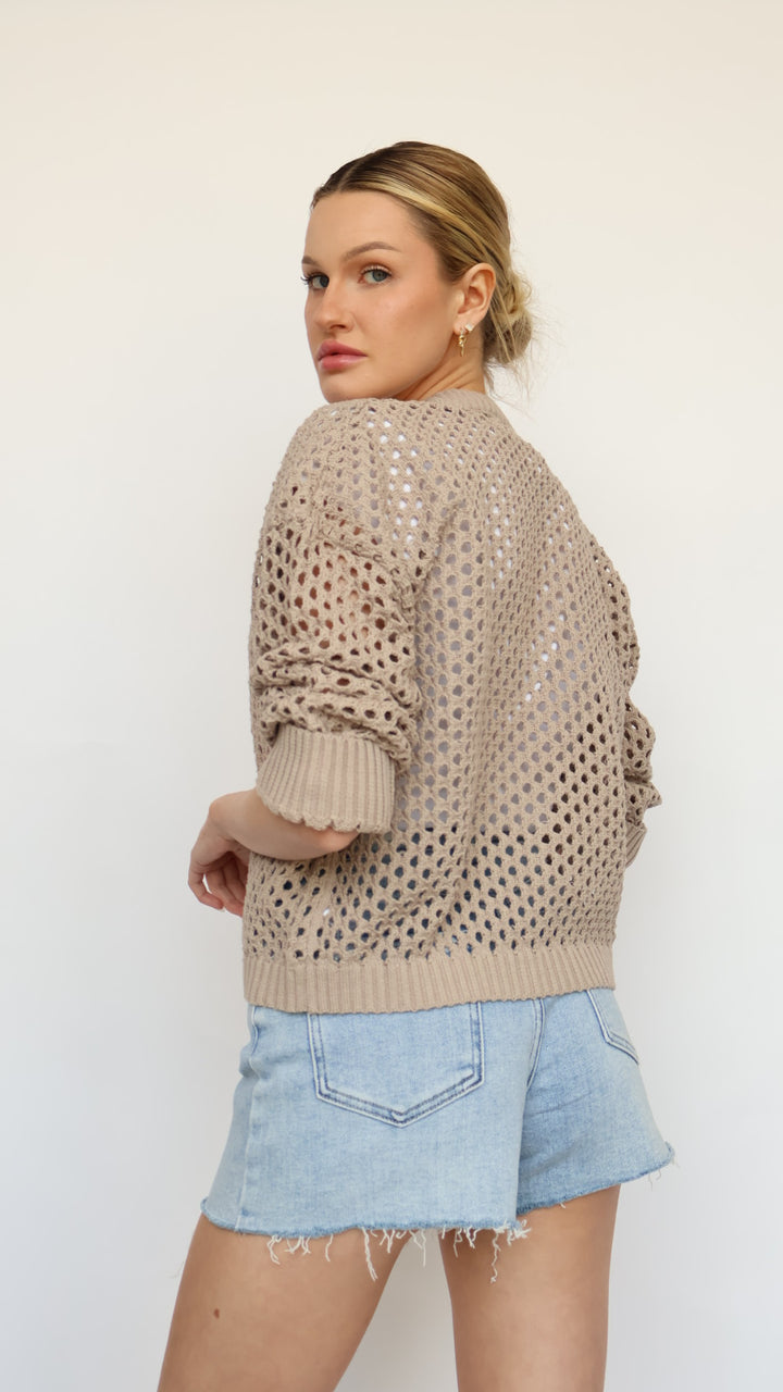 Crochet Button Up Cardigan