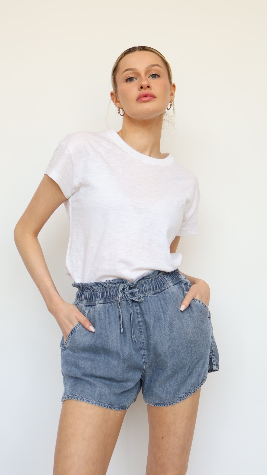 Krissy Denim Tencel Shorts