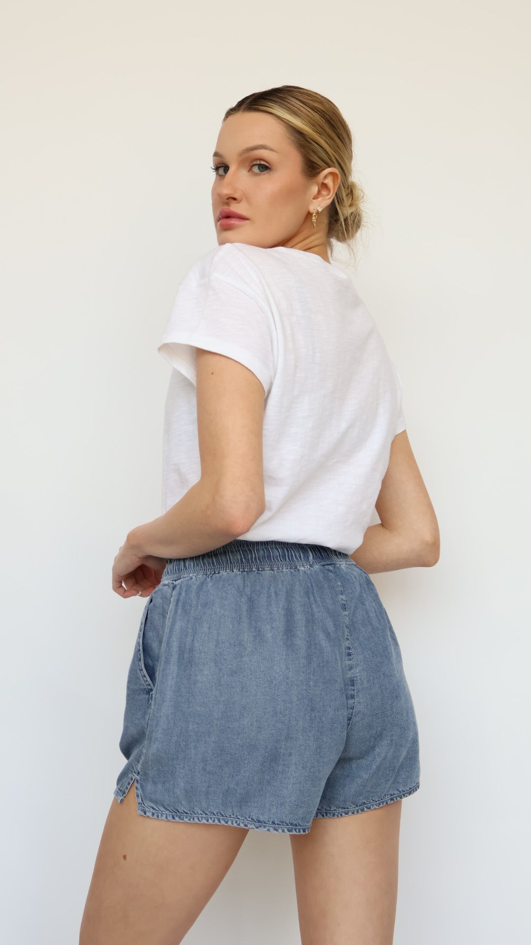 Krissy Denim Tencel Shorts