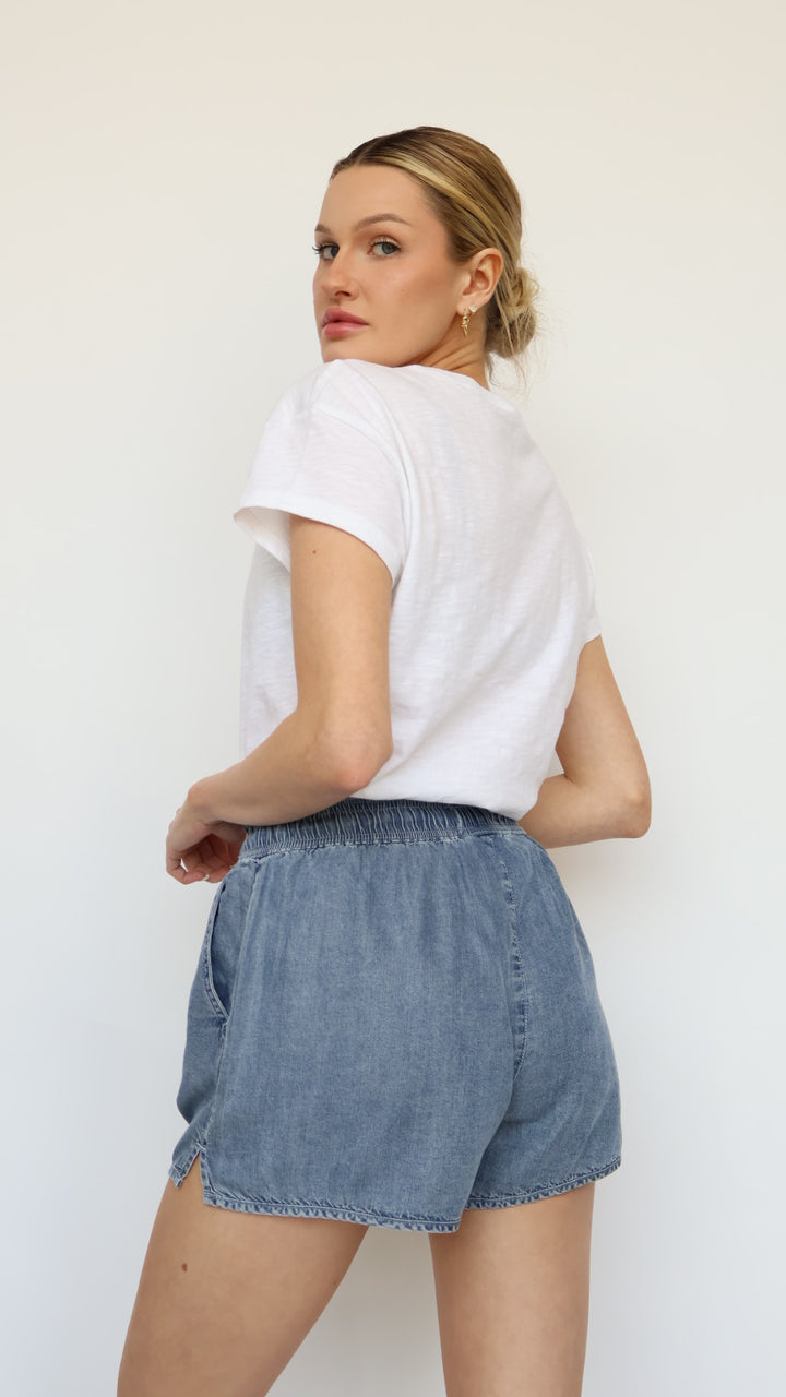 Krissy Denim Tencel Shorts
