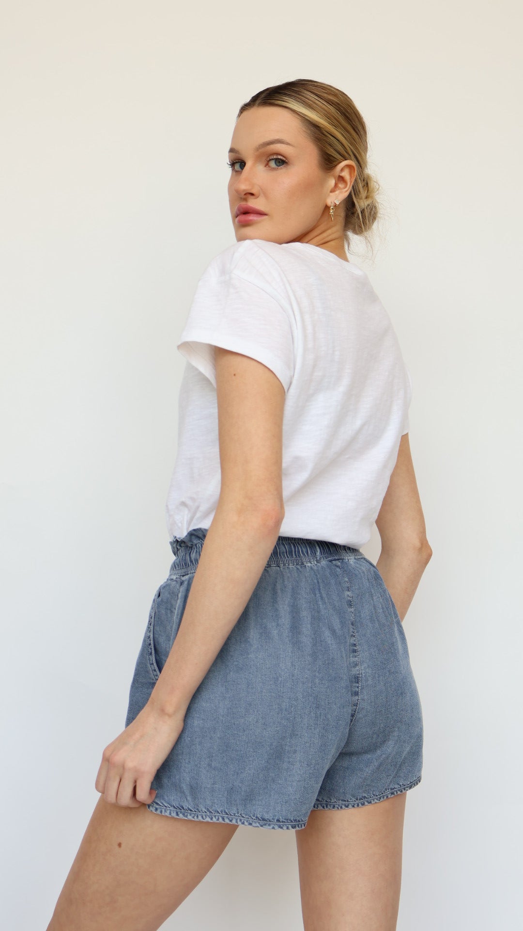 Krissy Denim Tencel Shorts