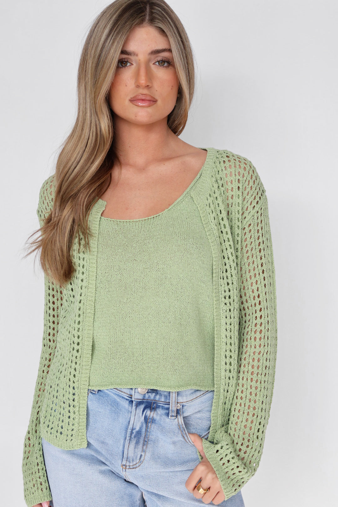 Open Lightweight Crochet Cardigan