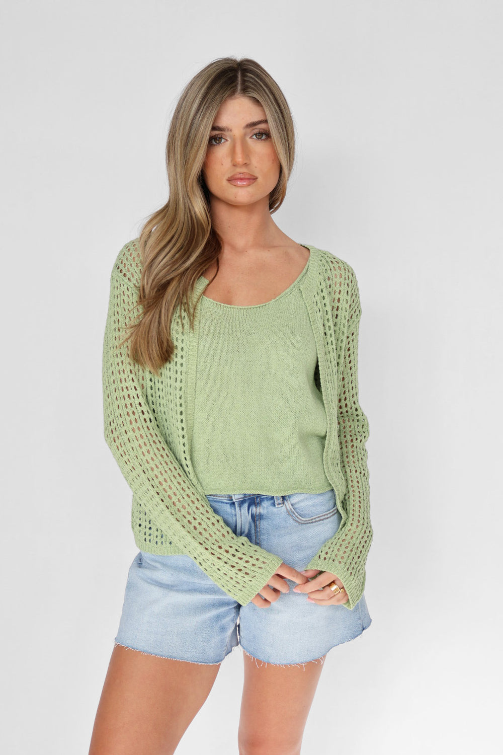 Open Lightweight Crochet Cardigan