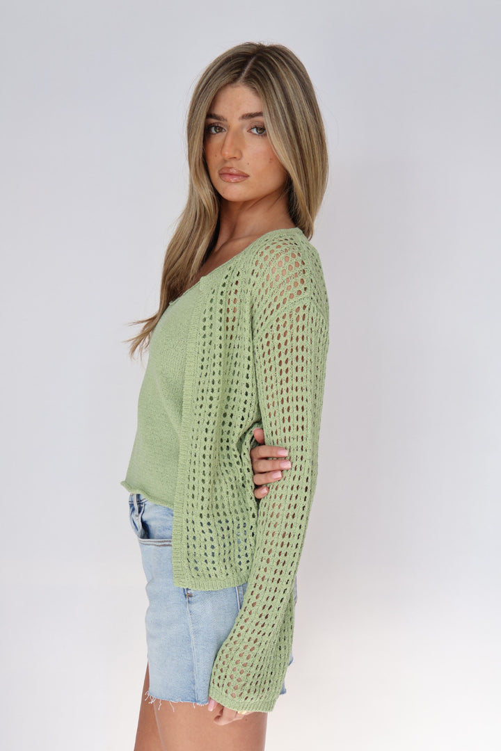 Open Lightweight Crochet Cardigan