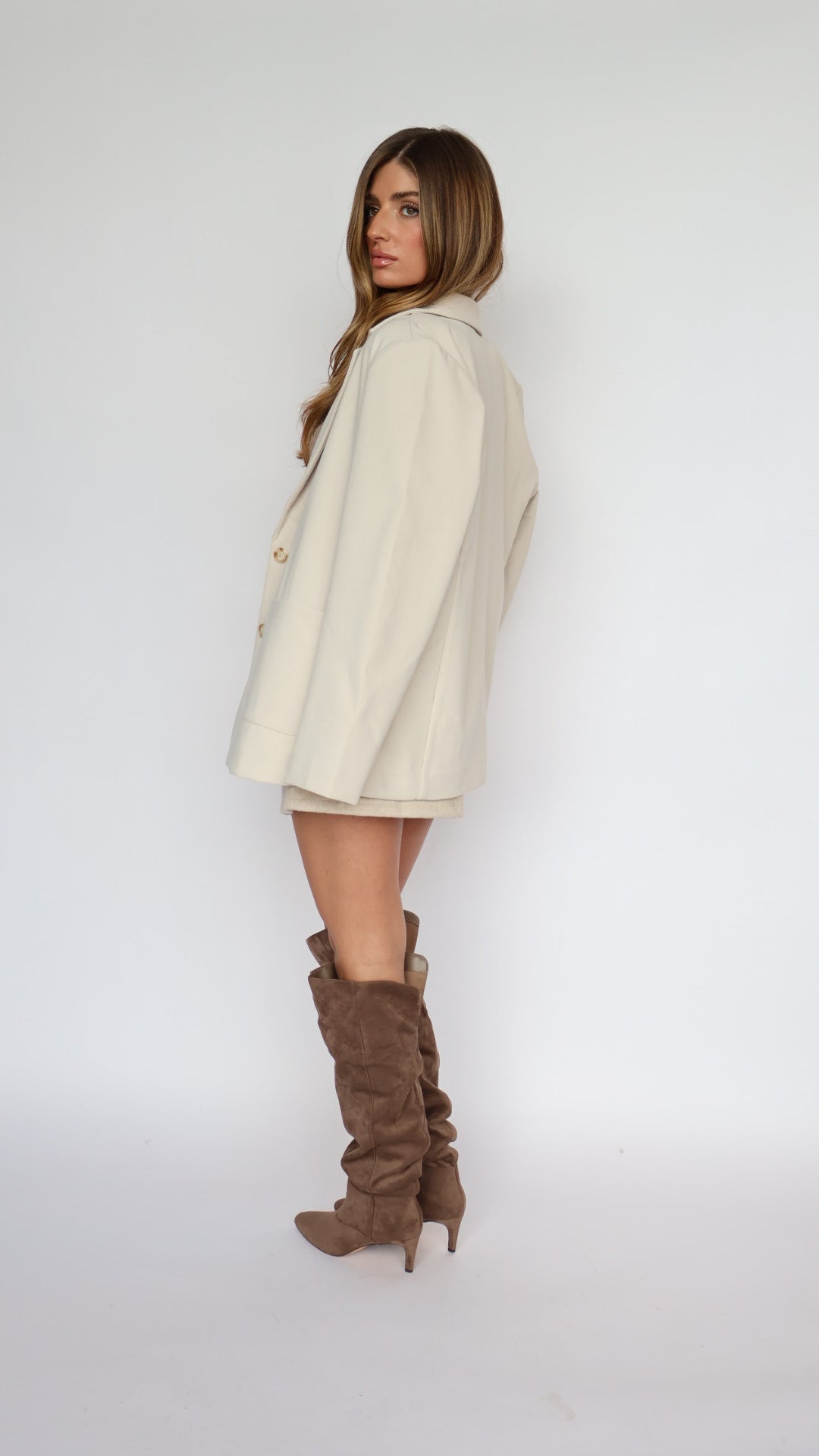 Double Front Pocket Mini Skirt