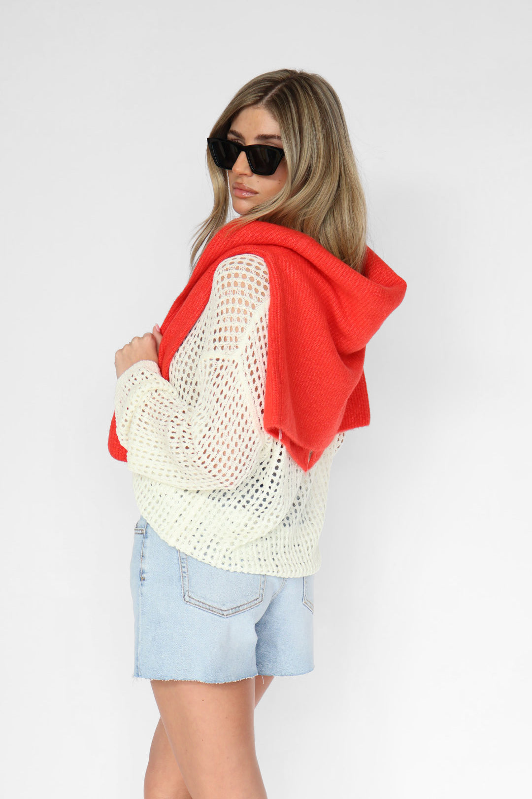 Open Neutral Crochet Top