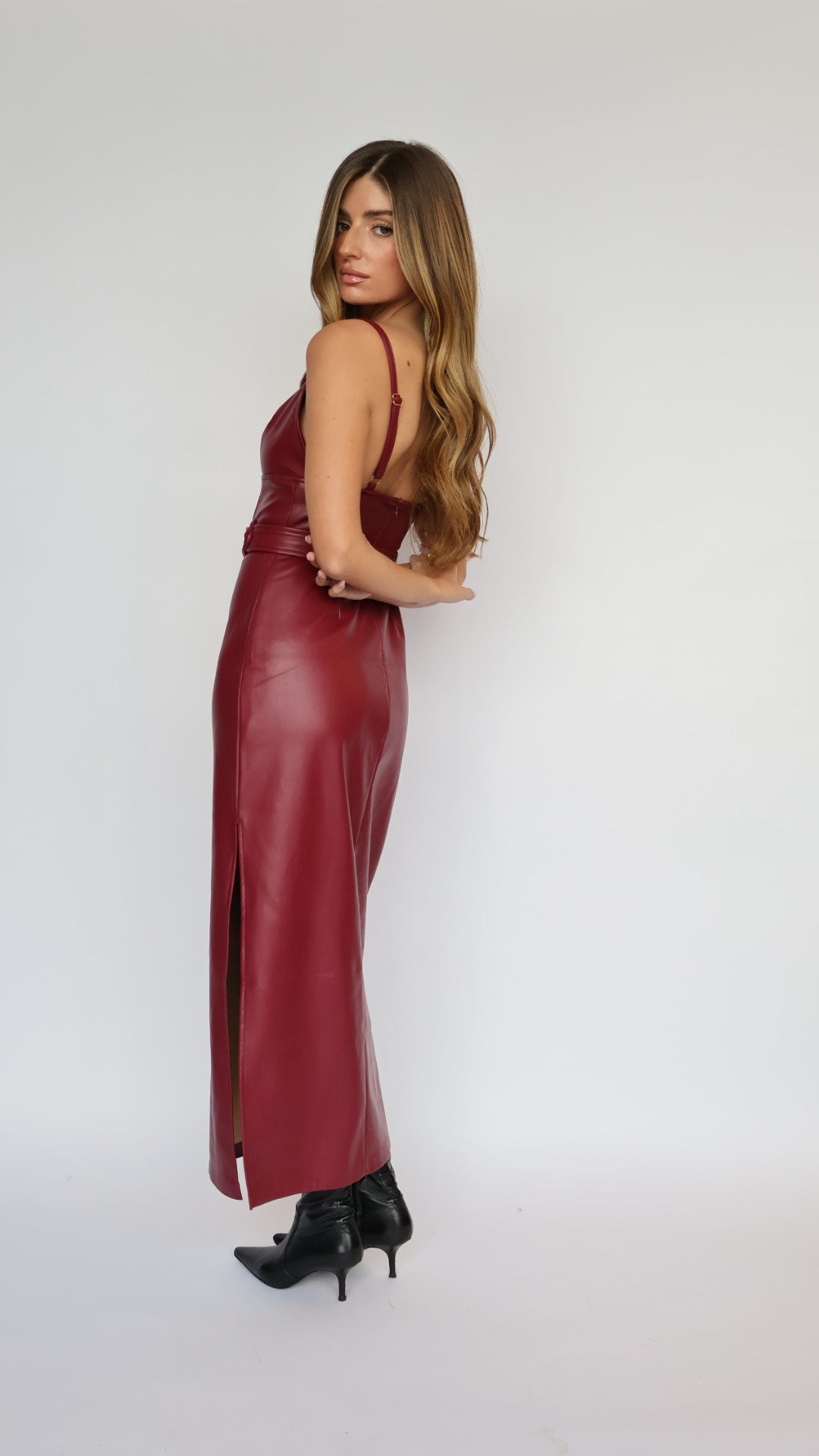 Steve Madden Kailey Dress : Vegan Leather Maxi Dress