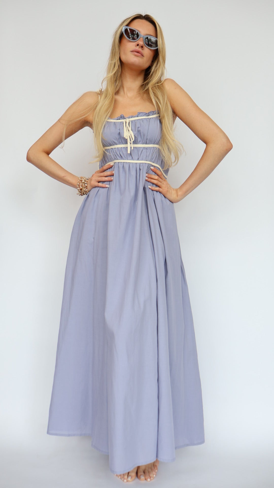 Layla Contrast Trim Maxi Dress