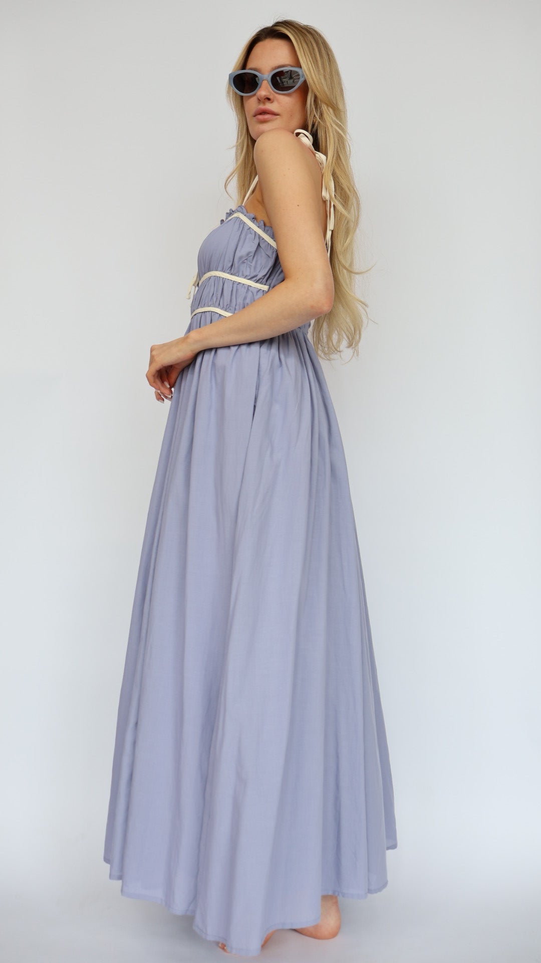 Layla Contrast Trim Maxi Dress