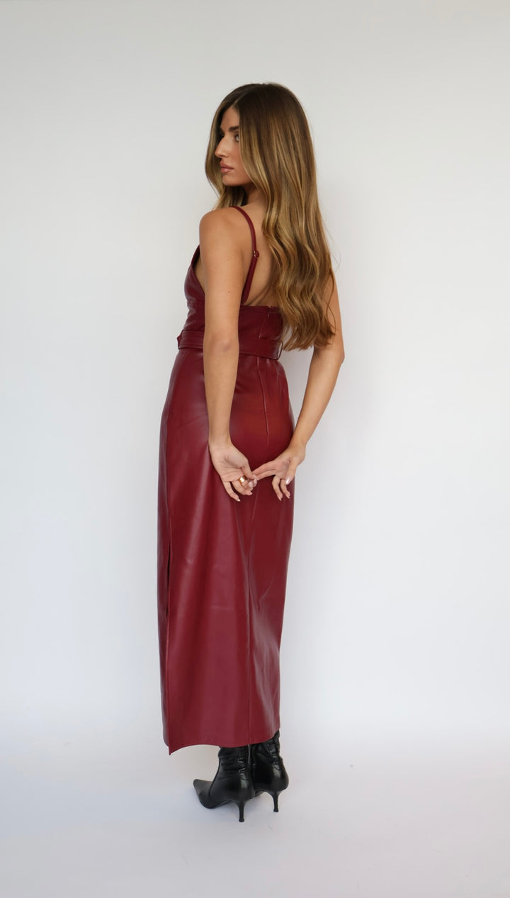 Steve Madden Kailey Dress : Vegan Leather Maxi Dress