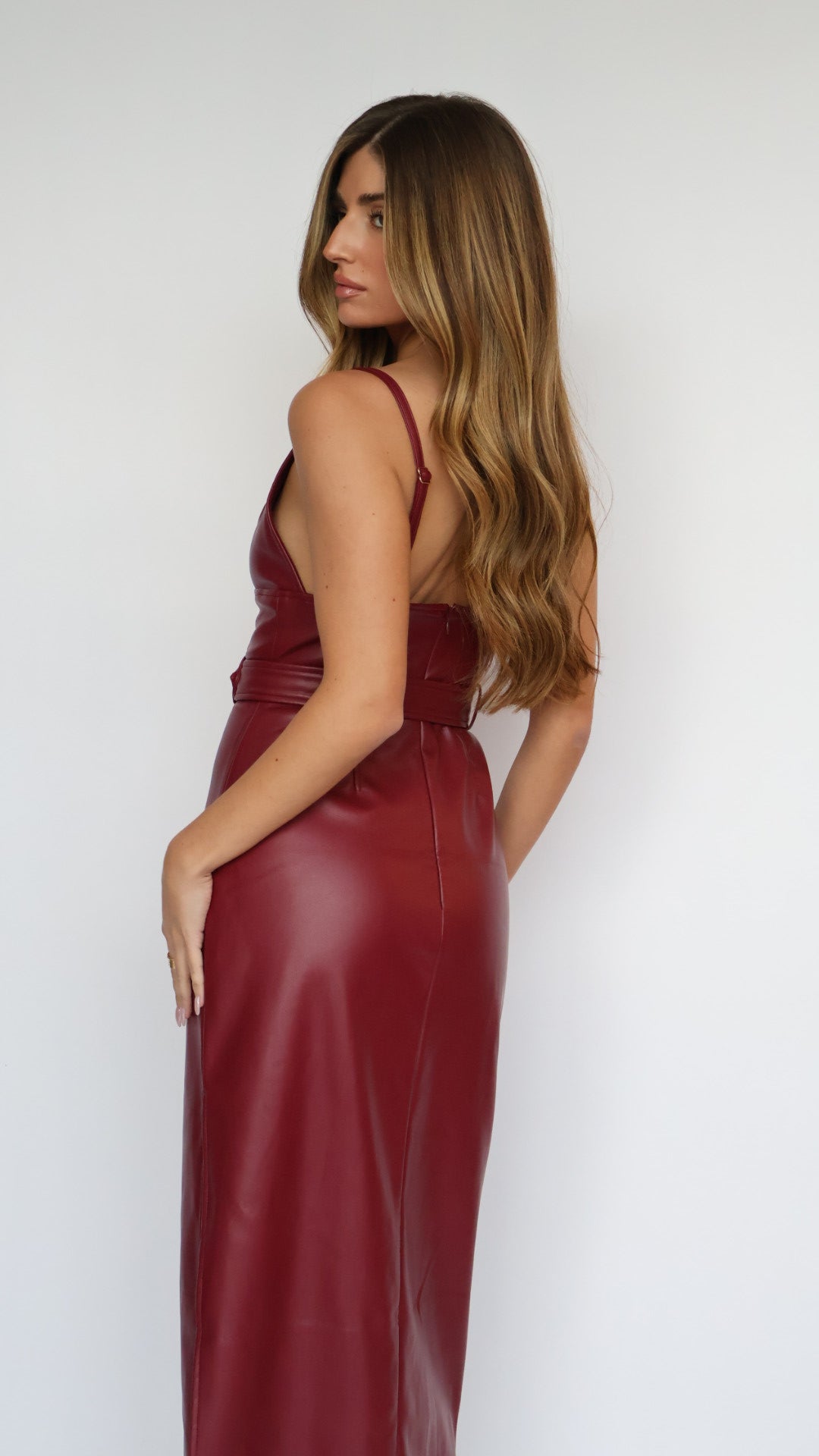 Steve Madden Kailey Dress : Vegan Leather Maxi Dress