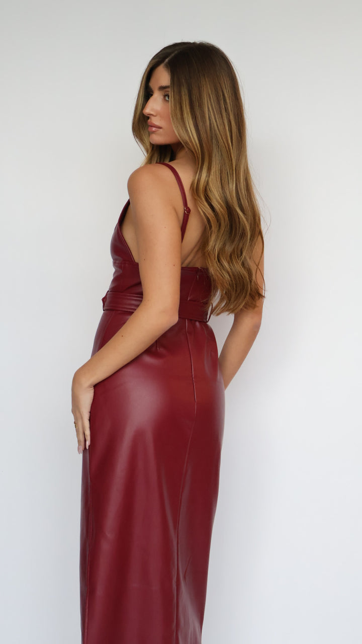 Steve Madden Kailey Dress : Vegan Leather Maxi Dress