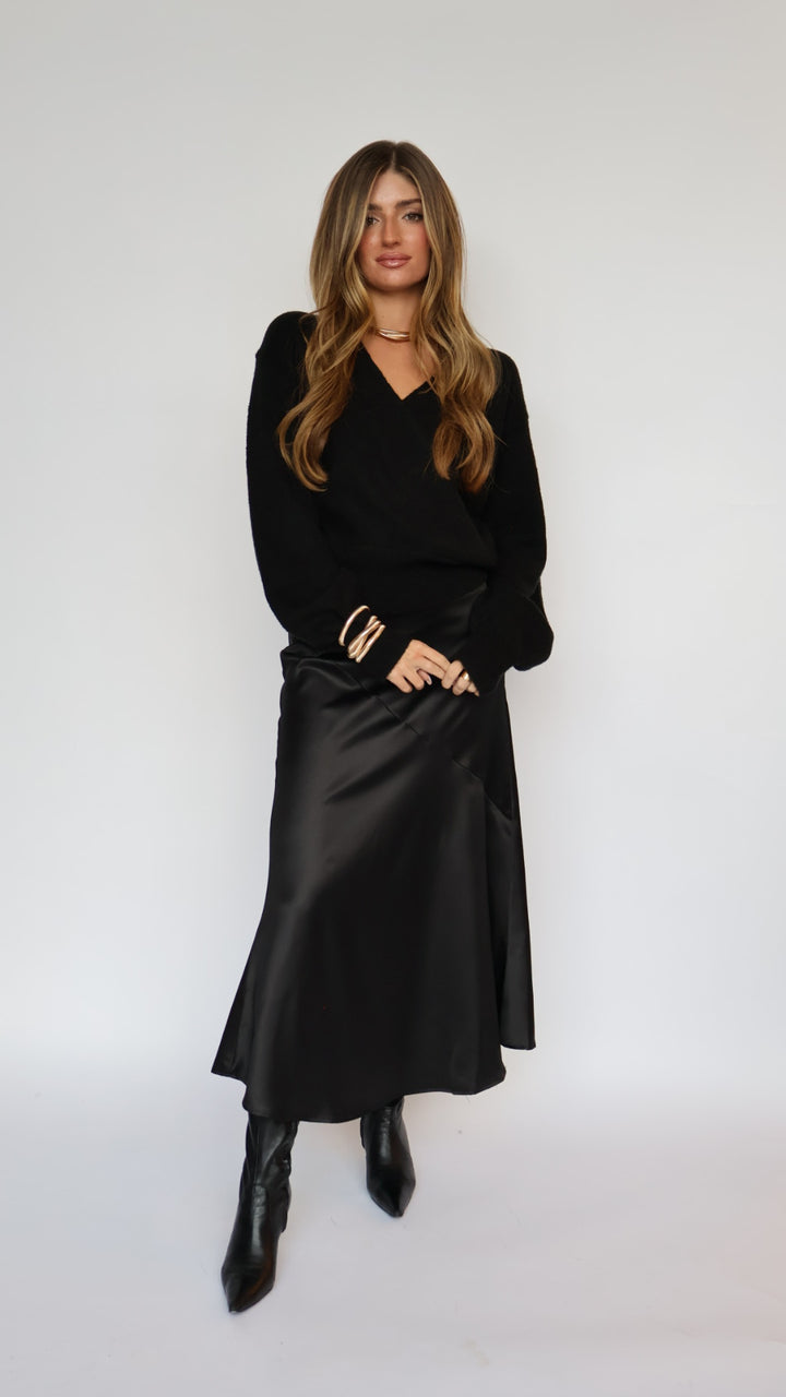 Satin Midi Skirt