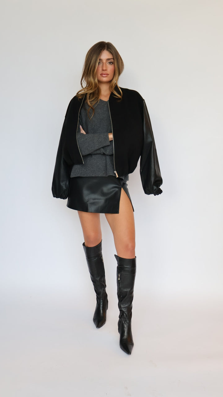 Vegan Leather Mini Skirt