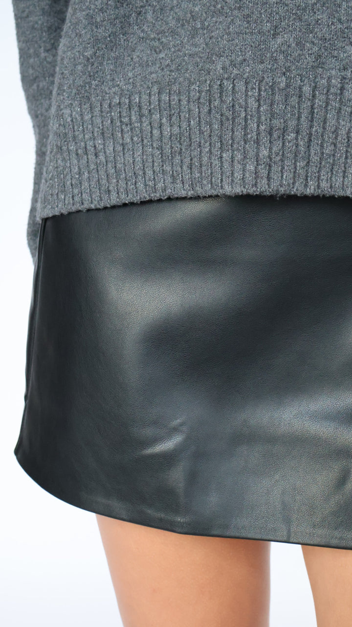 Vegan Leather Mini Skirt