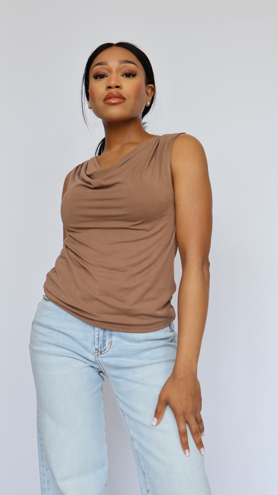 The Amal Cowl Neck Top