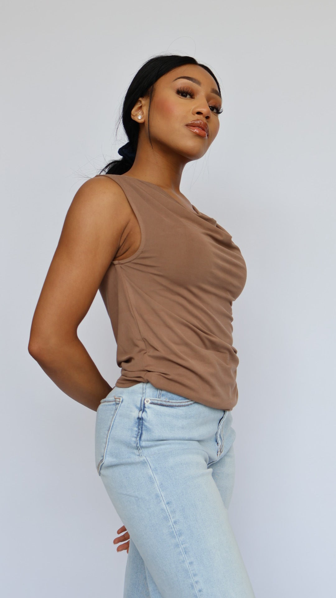 The Amal Cowl Neck Top