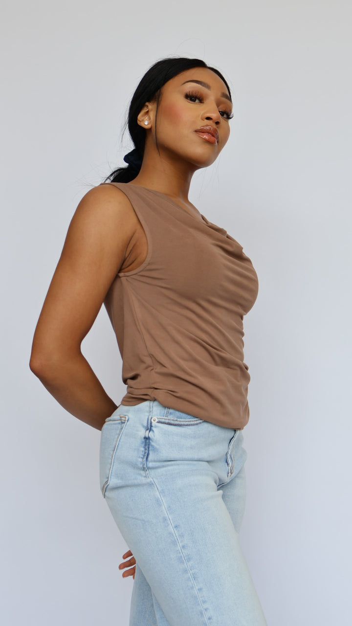 The Amal Cowl Neck Top