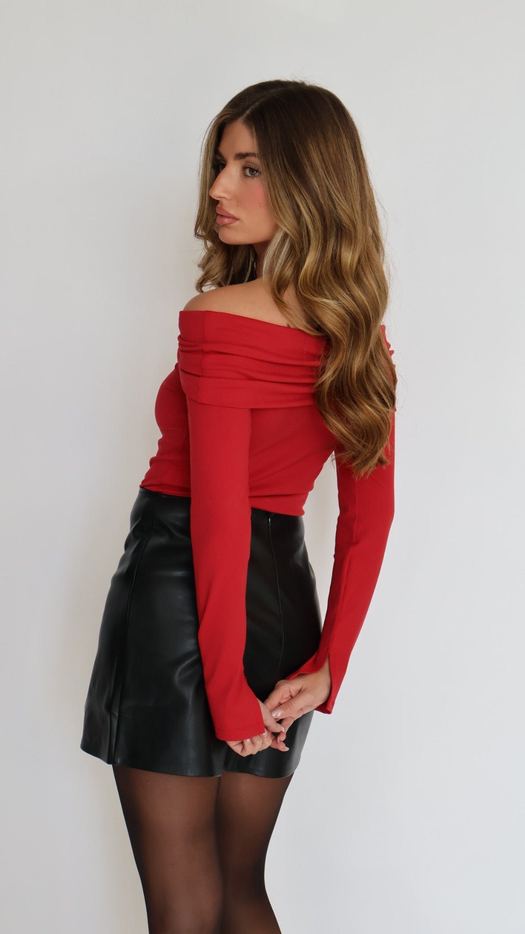 Off Shoulder Twist Front Top