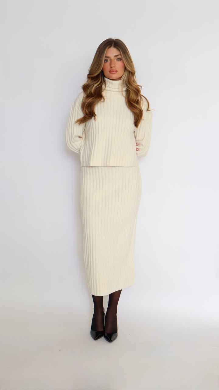 Turtleneck Rib Sweater